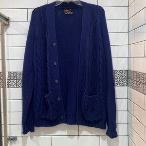 Vintage Navy Acrylic Sweater